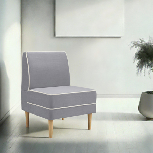 Изображение товара Кресло мягкое Mio Tesoro Бадди 600 (Velutto 12/Velutto 01/натуральное дерево)