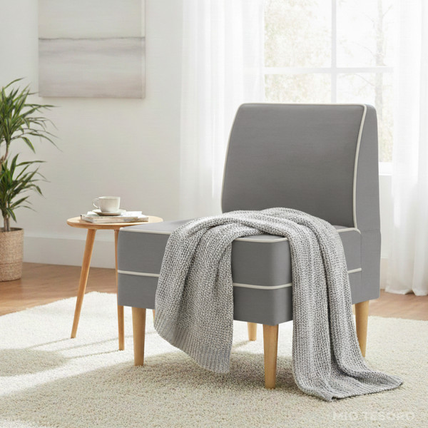 Изображение товара Кресло мягкое Mio Tesoro Бадди 600 (Velutto 12/Velutto 01/натуральное дерево)