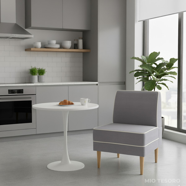 Изображение товара Кресло мягкое Mio Tesoro Бадди 600 (Velutto 12/Velutto 01/натуральное дерево)