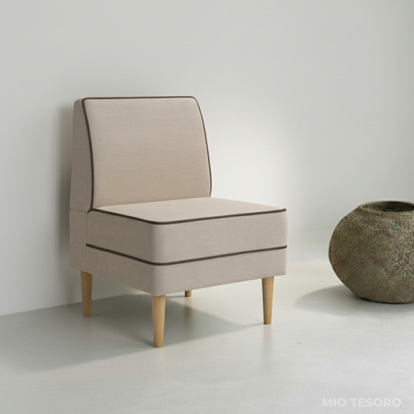 Изображение товара Кресло мягкое Mio Tesoro Бадди 600 (Velutto 18/Velutto 23/натуральное дерево)
