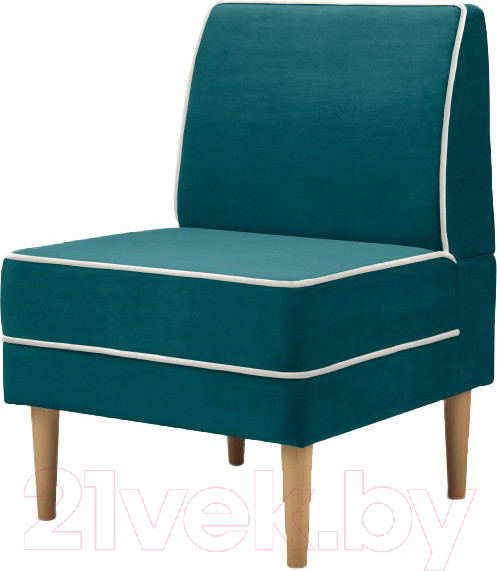 Изображение товара Кресло мягкое Mio Tesoro Бадди 600 (Velutto 20/Velutto 01/натуральное дерево)