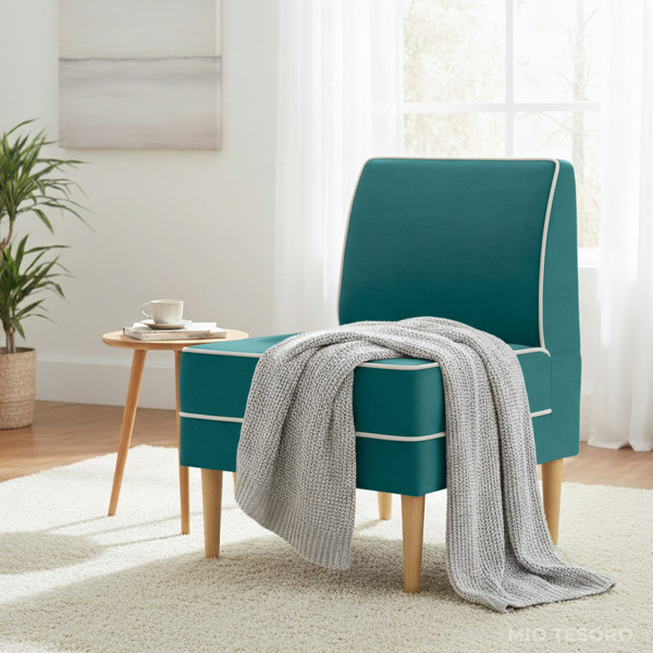 Изображение товара Кресло мягкое Mio Tesoro Бадди 600 (Velutto 20/Velutto 01/натуральное дерево)