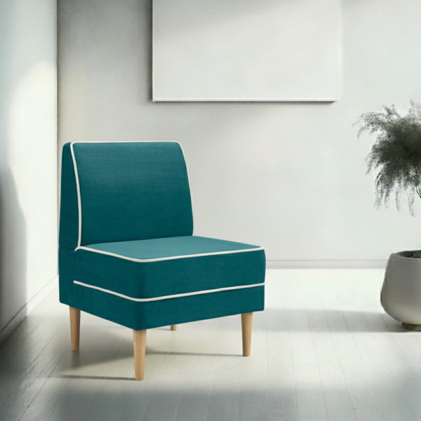 Изображение товара Кресло мягкое Mio Tesoro Бадди 600 (Velutto 20/Velutto 01/натуральное дерево)