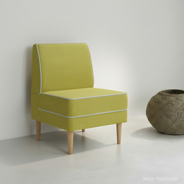 Изображение товара Кресло мягкое Mio Tesoro Бадди 600 (Velutto 28/Velutto 01/натуральное дерево)