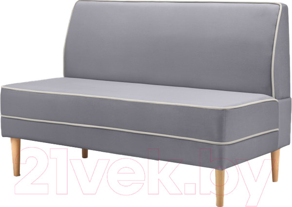 Изображение товара Диван Mio Tesoro Бадди 1200 (Velutto 12/Velutto 01/натуральное дерево)