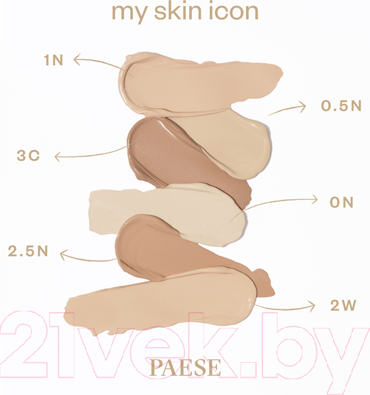 Изображение товара Тональный крем Paese My Skin Icon Матирующий тон 0N (33мл)
