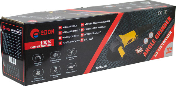 Изображение товара Угловая шлифовальная машина Edon AG-125/1000CER