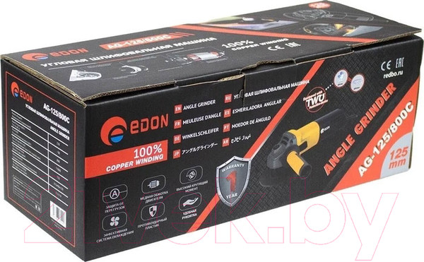 Изображение товара Угловая шлифовальная машина Edon AG-125/800C