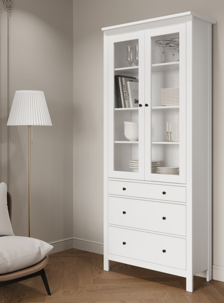 Изображение товара Шкаф с витриной Mio Tesoro Сага 2.08.07.130.1 (белый)