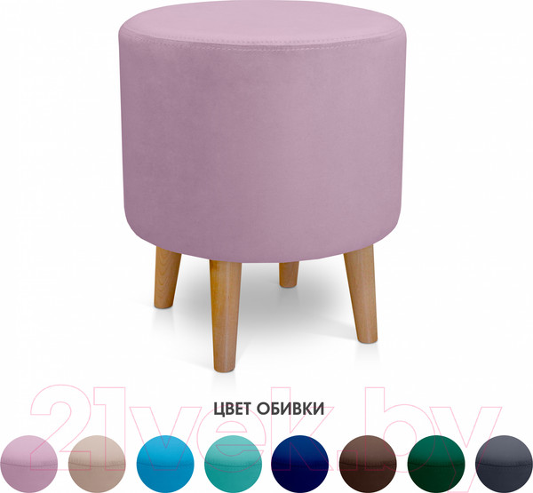 Изображение товара Пуф Mio Tesoro Ронд (Amo 12/натуральное дерево)