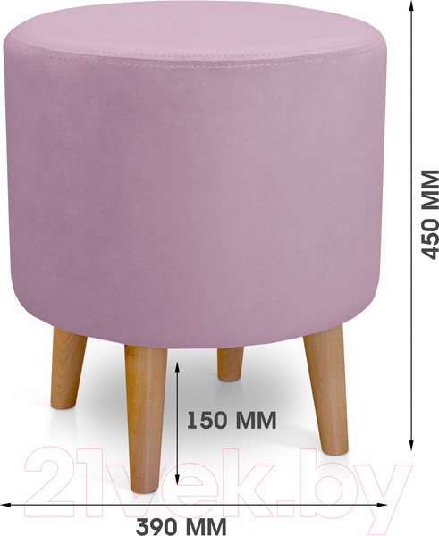 Изображение товара Пуф Mio Tesoro Ронд (Amo 12/натуральное дерево)