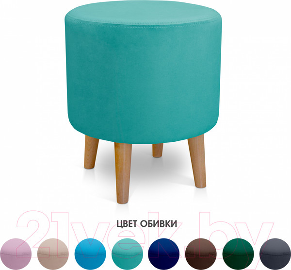 Изображение товара Пуф Mio Tesoro Ронд (Amo 21/натуральное дерево)