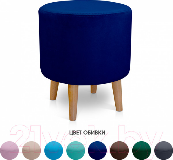 Изображение товара Пуф Mio Tesoro Ронд (Amo 24/натуральное дерево)