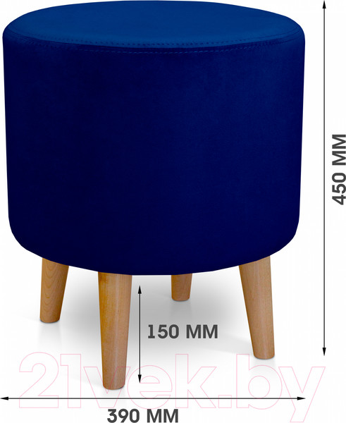 Изображение товара Пуф Mio Tesoro Ронд (Amo 24/натуральное дерево)