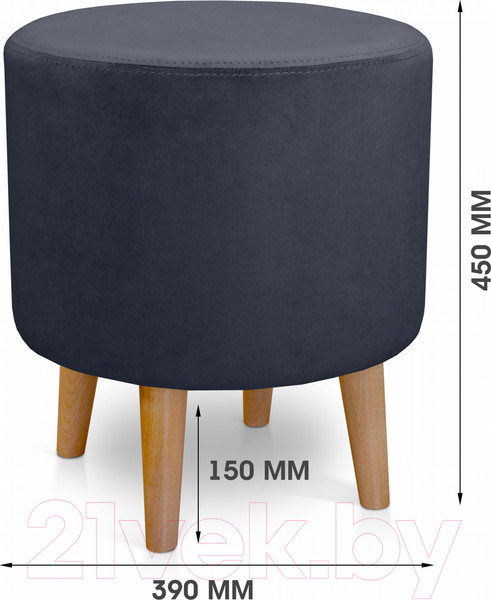 Изображение товара Пуф Mio Tesoro Ронд (Amo 25/натуральное дерево)