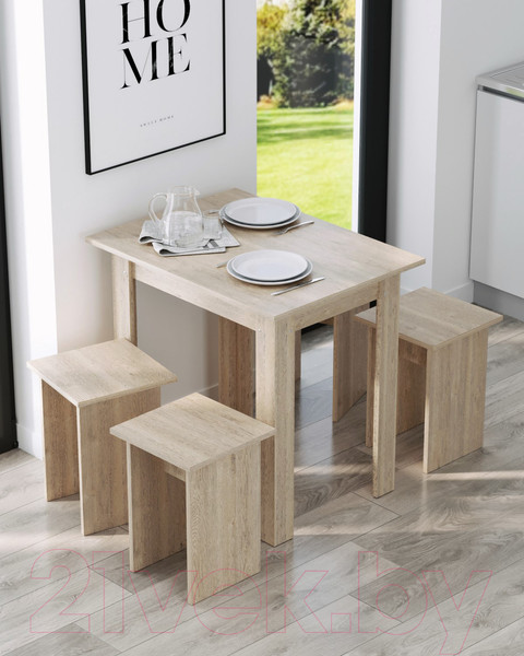 Изображение товара Обеденный стол Артём-Мебель Афина СН-130.10 (дуб экспрессив песочный)