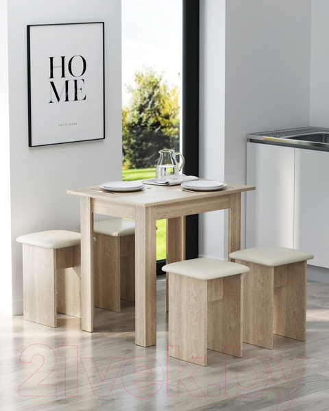 Изображение товара Обеденный стол Артём-Мебель Афина СН-130.10 (дуб экспрессив песочный)