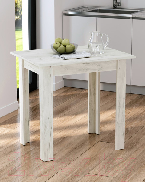 Изображение товара Обеденный стол Артём-Мебель Афина СН-130.10 (дуб крафт белый)