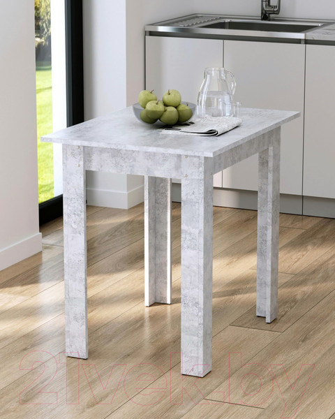 Изображение товара Обеденный стол Артём-Мебель Афина СН-130.10 (бетон спаркс лайт)