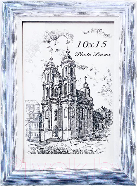 Изображение товара Рамка No Brand 01 10x15 03 карцовка 32 / 110150332 (голубое дерево с патиной)