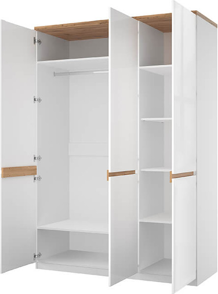 Изображение товара Шкаф Anrex Taurus 3DG H (белый/дуб вотан)
