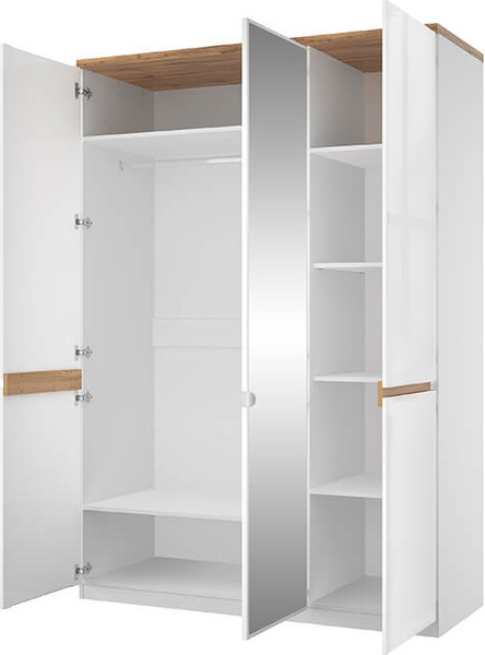 Изображение товара Шкаф Anrex Taurus 3DG HZ (белый/дуб вотан)