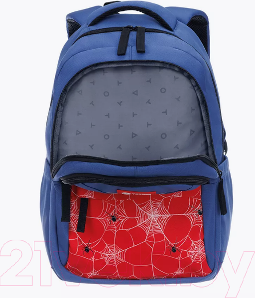 Изображение товара Школьный рюкзак Torber Class X T70041-BR + Мешок для обуви (синий/красный с орнаментом)