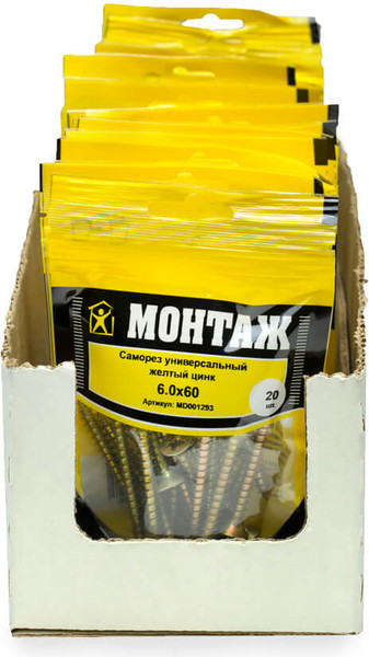 Изображение товара Саморез Монтаж Универсальный 6.0x60 / MD001293 (20шт)