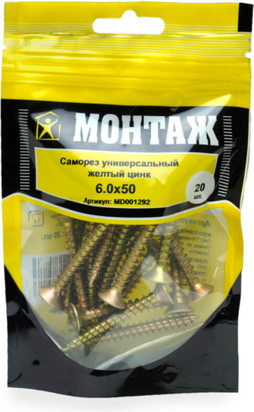 Изображение товара Саморез Монтаж Универсальный 6.0x50 / MD001292 (20шт)