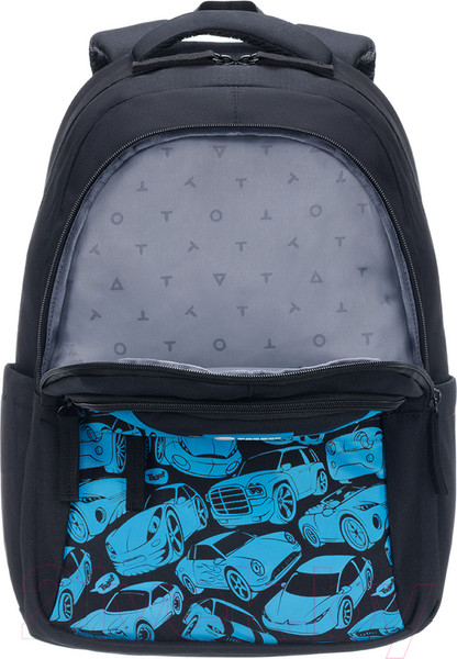 Изображение товара Школьный рюкзак Torber Class X T70041-BB + Мешок для обуви (черный/синий с орнаментом)