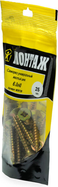 Изображение товара Саморез Монтаж Универсальный 6.0x40 / MD001290 (25шт)