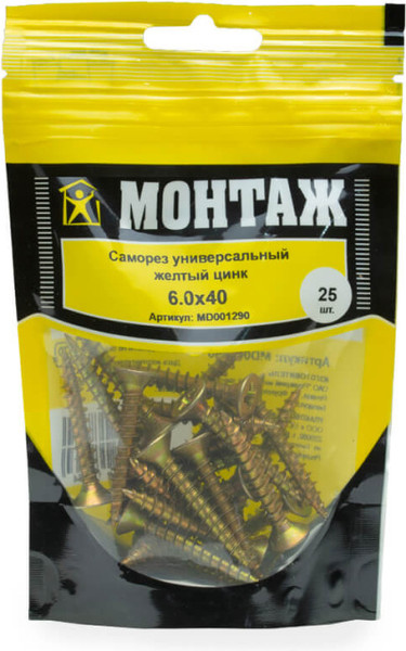 Изображение товара Саморез Монтаж Универсальный 6.0x40 / MD001290 (25шт)