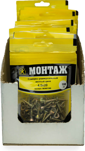 Изображение товара Саморез Монтаж Универсальный 4.5x20 / MD001269 (100шт)