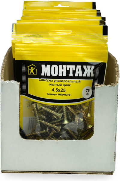 Изображение товара Саморез Монтаж Универсальный 4.5x25 / MD001270 (75шт)