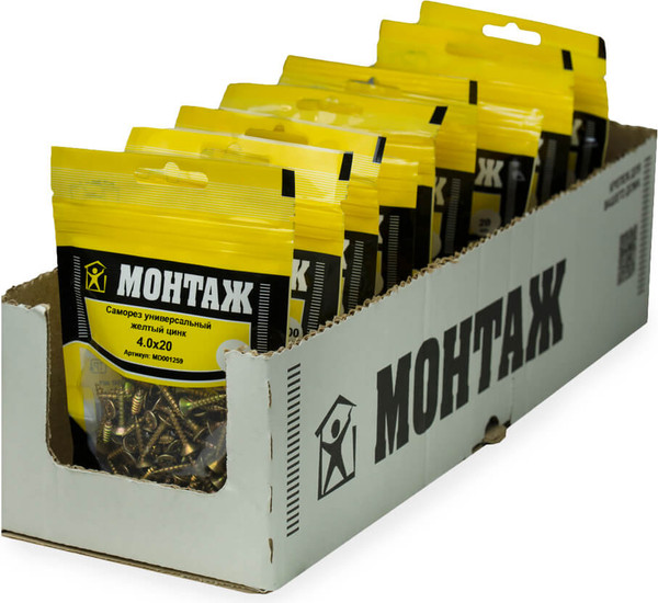 Изображение товара Саморез Монтаж Универсальный 4.0x20 / MD001259 (100шт)