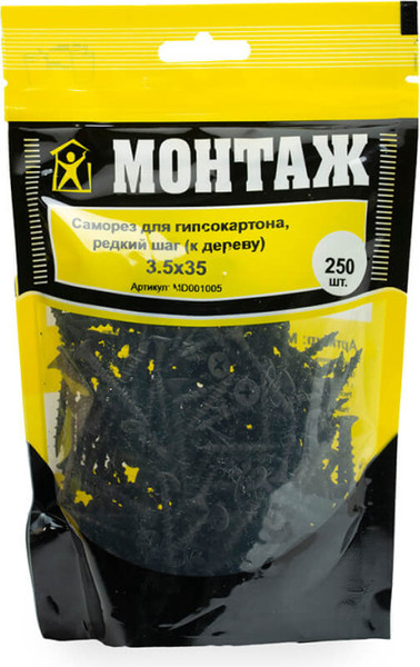 Изображение товара Саморез Монтаж Гипсокартона 3.5x35 / MD001005 (250шт)