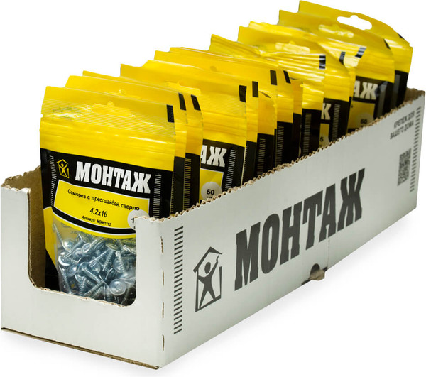 Изображение товара Саморез Монтаж С прессшайбой 4.2x16 / MD001113 (100шт)