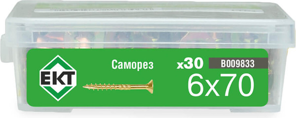 Изображение товара Саморез ЕКТ 6.0x70 / B009833 (30шт)