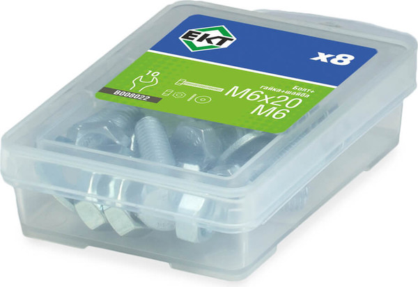 Изображение товара Болт ЕКТ M6х20 DIN933 / B008022 (8шт)