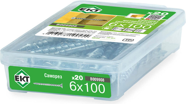 Изображение товара Саморез ЕКТ 6.0x100 / B009908 (20шт)