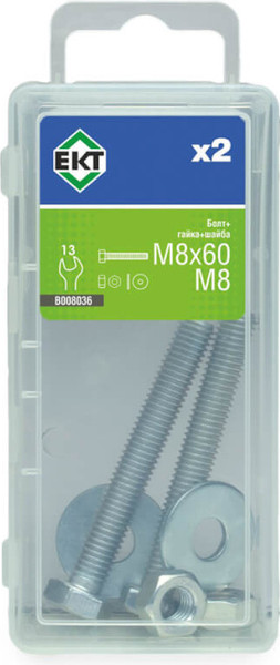 Изображение товара Болт ЕКТ M8х60 DIN933 / B008036 (2шт)
