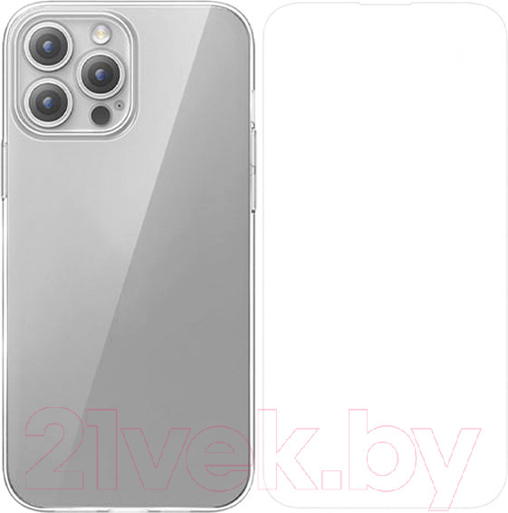 Изображение товара Чехол-накладка Baseus Corning Series для iPhone 15 Pro Max / P60112203201-03 (с защитным стеклом)