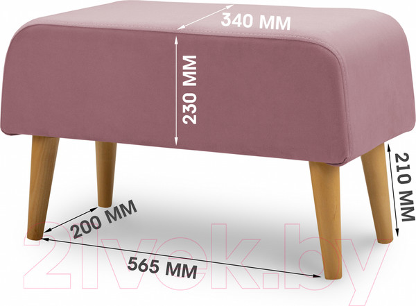 Изображение товара Пуф Mio Tesoro Берн (Evita 09/натуральное дерево)