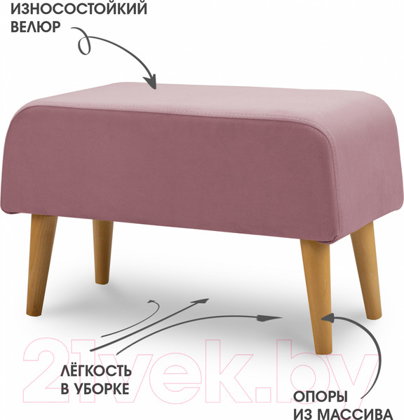 Изображение товара Пуф Mio Tesoro Берн (Evita 09/натуральное дерево)