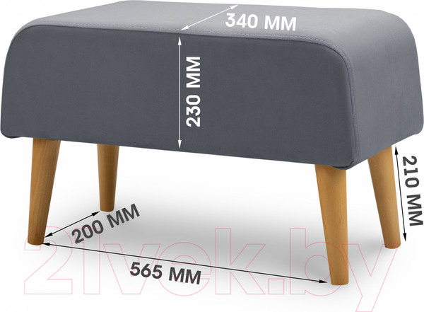 Изображение товара Пуф Mio Tesoro Берн (Evita 25/натуральное дерево)