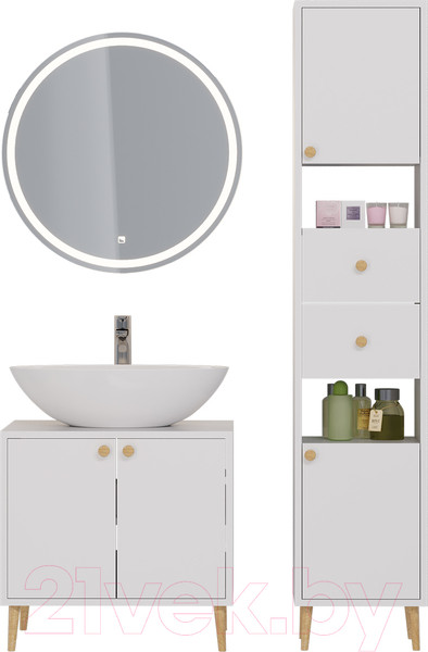 Изображение товара Тумба с умывальником Dreja Luno 60 + Триумф