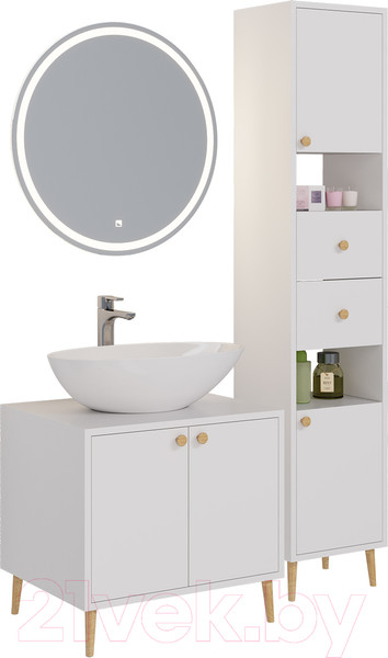 Изображение товара Тумба с умывальником Dreja Luno 60 + Триумф