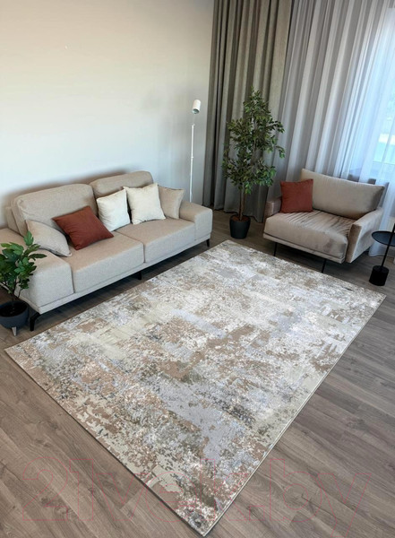 Изображение товара Ковер Radjab Carpet Бьянка Прямоугольник D056A / 7683RK-B (2x4, Cream Shirink/Vizon Fdy)
