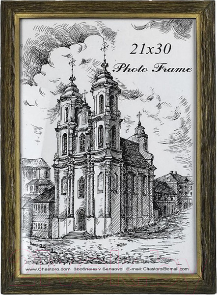 Изображение товара Рамка No Brand 01 21x30 03 карцовка 24 / 110150324 (черное дерево)