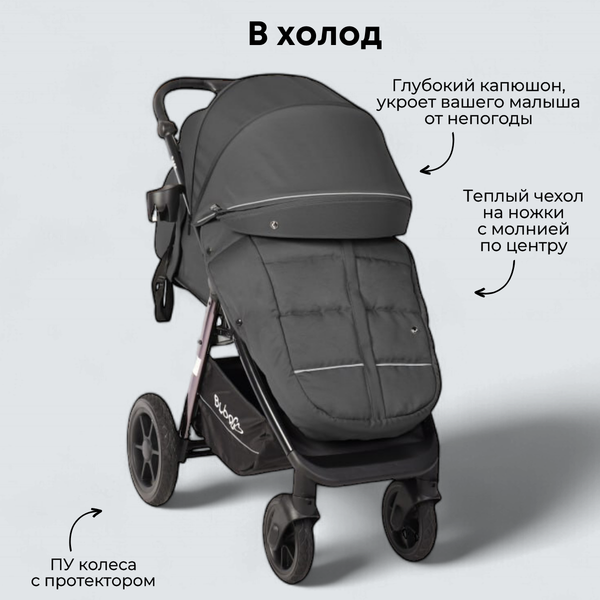 Изображение товара Детская прогулочная коляска Bubago Model Bass / 133-CH-3 (серый)